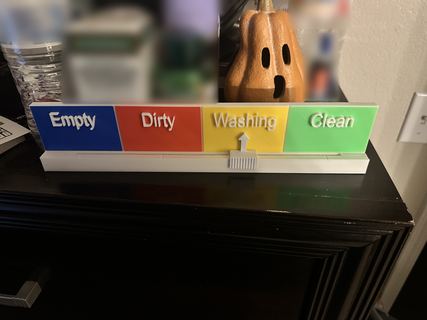 The same view with the arrow slid along to Washing.